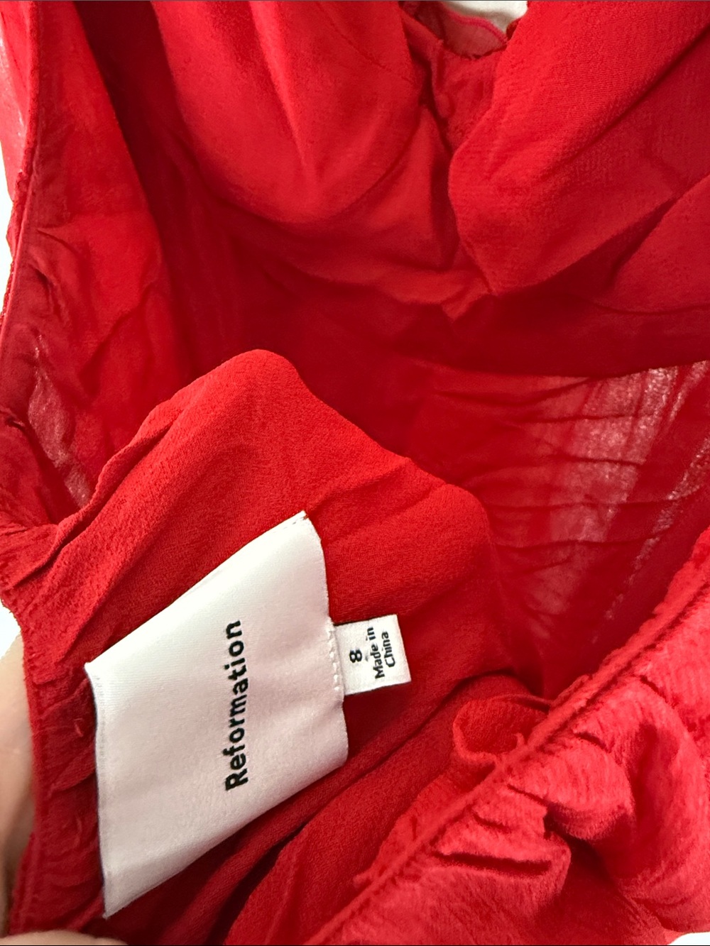 Reformation Cebba Dress Cherry - Picture 9 of 10